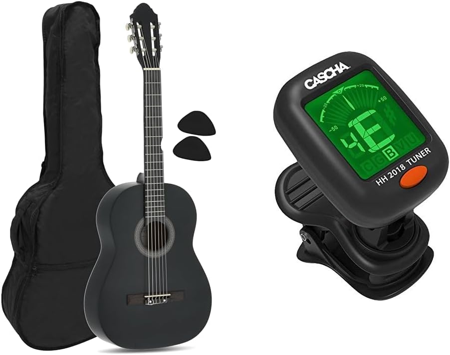 Las Mejores Guitarras Españolas Para Principiantes Calidad Precio del Mercado 2025 - GUITARRAS MAX Navarrez NV12 con afinador - Las Mejores Guitarras Españolas Para Principiantes Calidad Precio del Mercado 2025